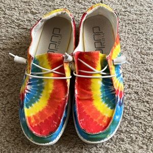 Rainbow Tie Dye Hey Dudes